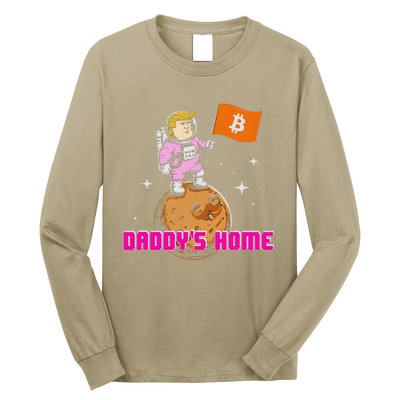 Cute Trump DaddyS Home Bitcoin Bullrun Humor Comeback Team Long Sleeve Shirt