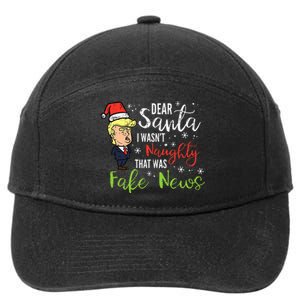 Christmas Trump Dear Santa Fake News Funny Xmas 7-Panel Snapback Hat