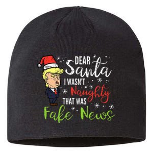 Christmas Trump Dear Santa Fake News Funny Xmas Sustainable Beanie