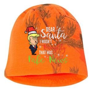 Christmas Trump Dear Santa Fake News Funny Xmas Kati - Camo Knit Beanie