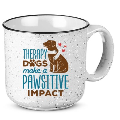 Cute Therapy Dogs Make A Pawsitive Impact Therapy Dog Team 15oz Campfire Ceramic Mug