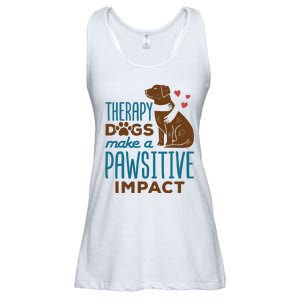 Cute Therapy Dogs Make A Pawsitive Impact Therapy Dog Team Ladies Essential Flowy Tank