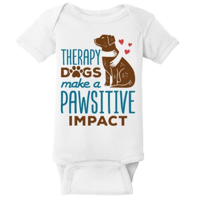 Cute Therapy Dogs Make A Pawsitive Impact Therapy Dog Team Baby Bodysuit