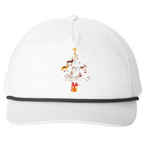 Christmas Tree Dogs Xmas Pet Dog Lover Navidad Santa Gift Snapback Five-Panel Rope Hat