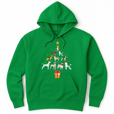 Christmas Tree Dogs Xmas Pet Dog Lover Navidad Santa Gift Hoodie