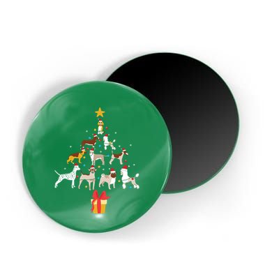 Christmas Tree Dogs Xmas Pet Dog Lover Navidad Santa Gift Magnet