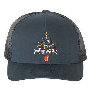 Christmas Tree Dogs Xmas Pet Dog Lover Navidad Santa Gift Yupoong Adult 5-Panel Trucker Hat