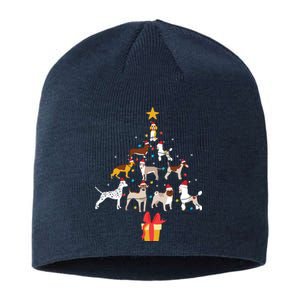 Christmas Tree Dogs Xmas Pet Dog Lover Navidad Santa Gift Sustainable Beanie