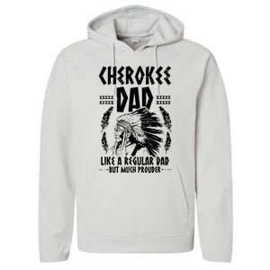 Cherokee Tribe Design For A Proud Cherokee Dad Performance Fleece Hoodie