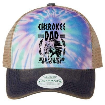 Cherokee Tribe Design For A Proud Cherokee Dad Legacy Tie Dye Trucker Hat