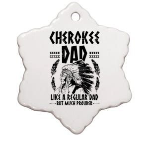 Cherokee Tribe Design For A Proud Cherokee Dad Ceramic Star Ornament