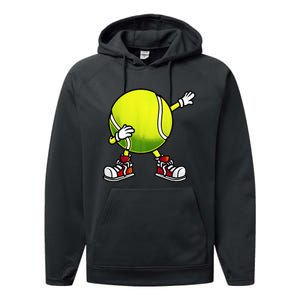 Cute Tennis Design Tennis Player Racket Sport Performance Fleece Hoodie