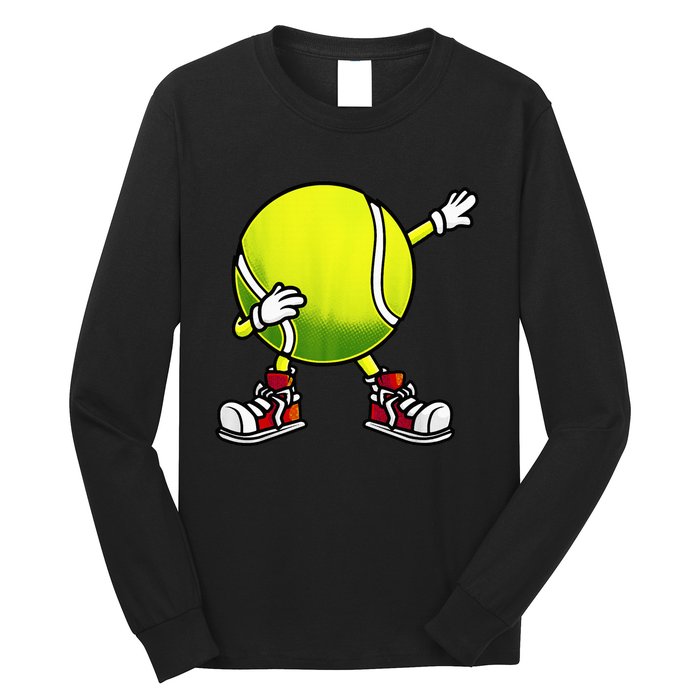 Cute Tennis Design Tennis Player Racket Sport Long Sleeve Shirt