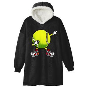 Cute Tennis Design Tennis Player Racket Sport Hooded Wearable Blanket