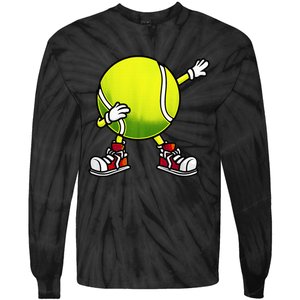 Cute Tennis Design Tennis Player Racket Sport Tie-Dye Long Sleeve Shirt