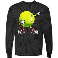 Cute Tennis Design Tennis Player Racket Sport Tie-Dye Long Sleeve Shirt