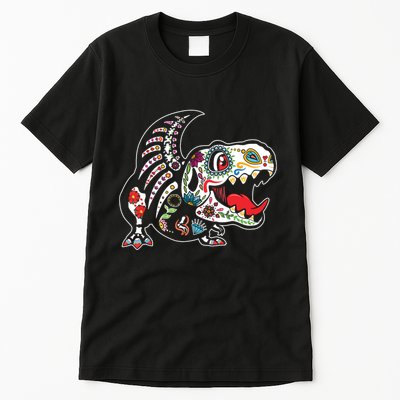 Calavera TRex Dia De Los Muertos Dinosaur Halloween Tall T-Shirt