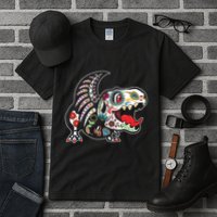 Calavera TRex Dia De Los Muertos Dinosaur Halloween Tall T-Shirt
