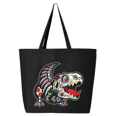 Calavera TRex Dia De Los Muertos Dinosaur Halloween 25L Jumbo Tote