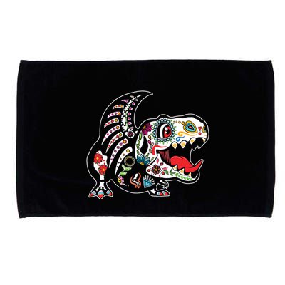 Calavera TRex Dia De Los Muertos Dinosaur Halloween Microfiber Hand Towel