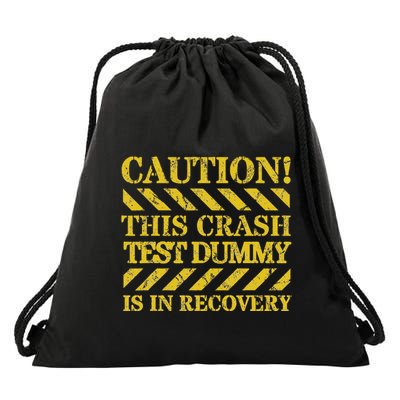 Crash Test Dummy In Recovery Funny Injury And Injured Drawstring Bag