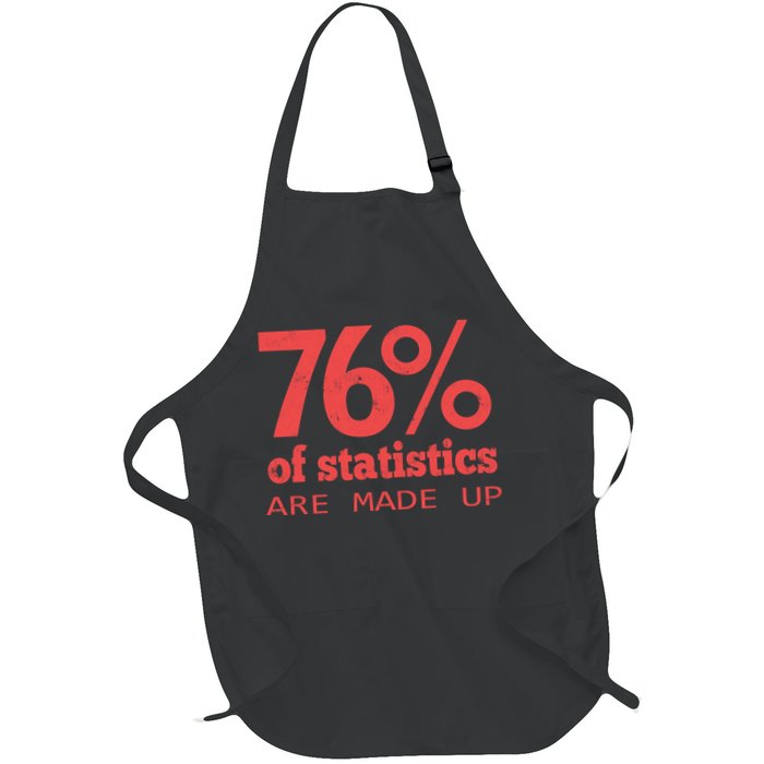 Cool Teksture Design 76% Statistics Patern Full-Length Apron With Pockets