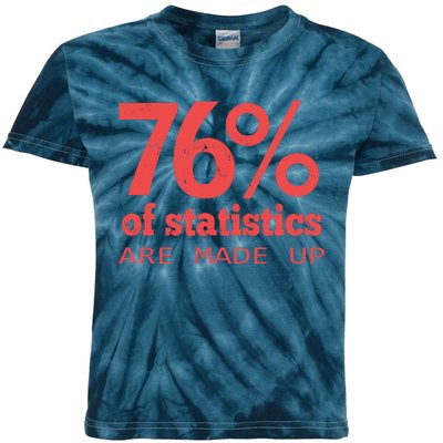 Cool Teksture Design 76% Statistics Patern Kids Tie-Dye T-Shirt