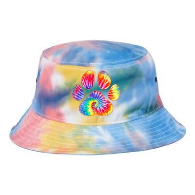 Cute Tie Dye Paw Print Pet Owner Paw Print Tie Dye Dog Lover Tie Dye Newport Bucket Hat