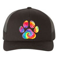 Cute Tie Dye Paw Print Pet Owner Paw Print Tie Dye Dog Lover Yupoong Adult 5-Panel Trucker Hat