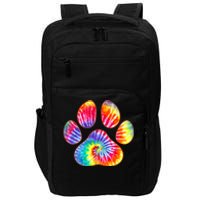 Cute Tie Dye Paw Print Pet Owner Paw Print Tie Dye Dog Lover Impact Tech Backpack