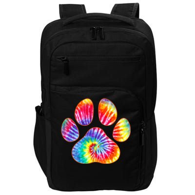 Cute Tie Dye Paw Print Pet Owner Paw Print Tie Dye Dog Lover Impact Tech Backpack