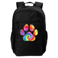 Cute Tie Dye Paw Print Pet Owner Paw Print Tie Dye Dog Lover Daily Commute Backpack