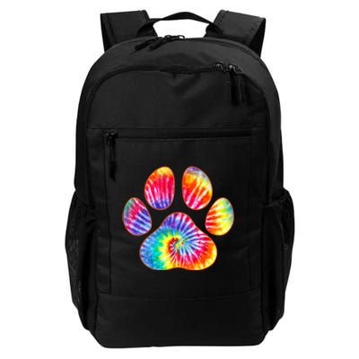 Cute Tie Dye Paw Print Pet Owner Paw Print Tie Dye Dog Lover Daily Commute Backpack