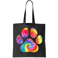 Cute Tie Dye Paw Print Pet Owner Paw Print Tie Dye Dog Lover Tote Bag