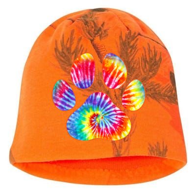 Cute Tie Dye Paw Print Pet Owner Paw Print Tie Dye Dog Lover Kati - Camo Knit Beanie