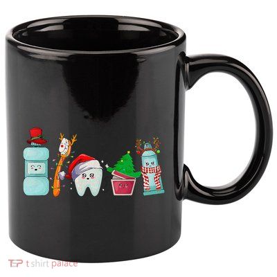 Christmas Teeth Dental Squad Christmas Dentist Christmas 11oz C Handle Ceramic Mug