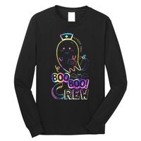 Cute Tie Dye Boo Boo Crew Halloween Ghost Wound Care Nurse Long Sleeve Shirt