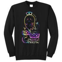 Cute Tie Dye Boo Boo Crew Halloween Ghost Wound Care Nurse Sweatshirt