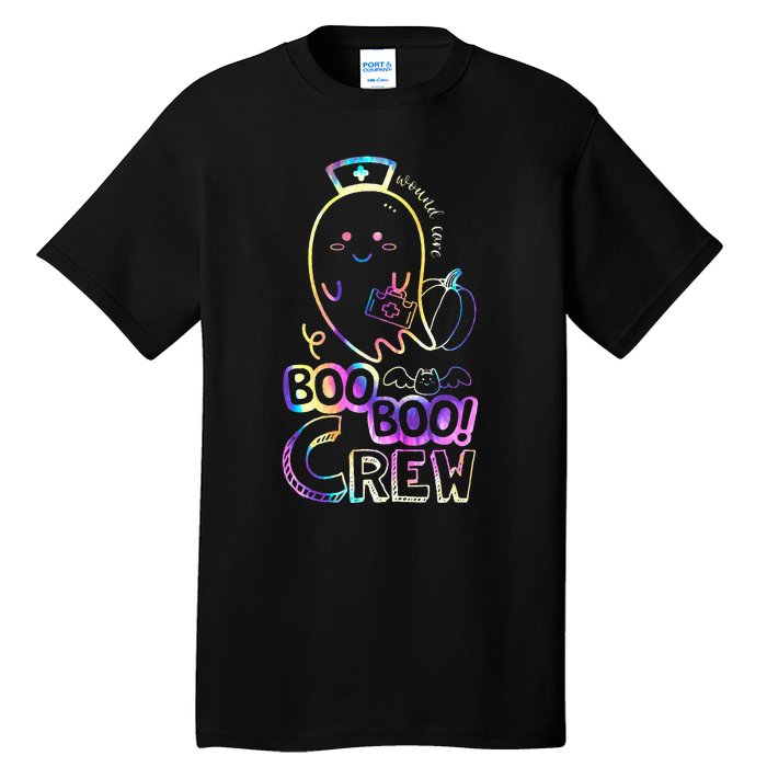 Cute Tie Dye Boo Boo Crew Halloween Ghost Wound Care Nurse Tall T-Shirt