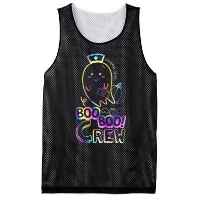 Cute Tie Dye Boo Boo Crew Halloween Ghost Wound Care Nurse Mesh Reversible Basketball Jersey Tank