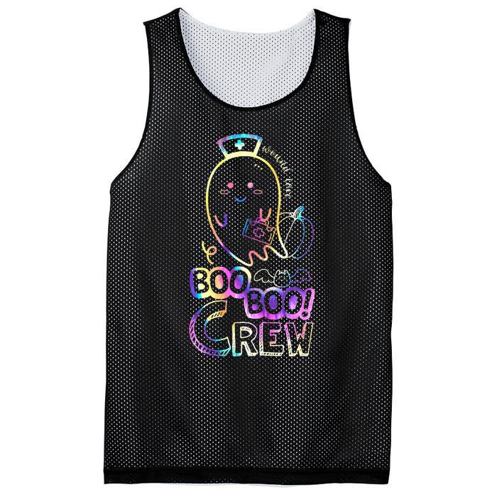 Cute Tie Dye Boo Boo Crew Halloween Ghost Wound Care Nurse Mesh Reversible Basketball Jersey Tank