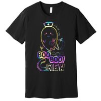 Cute Tie Dye Boo Boo Crew Halloween Ghost Wound Care Nurse Premium T-Shirt