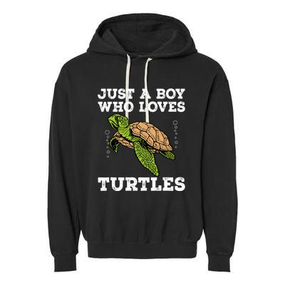 Cool Turtle Design For Boy Sea Turtle Animal Lover Garment-Dyed Fleece Hoodie