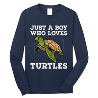 Cool Turtle Design For Boy Sea Turtle Animal Lover Long Sleeve Shirt