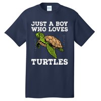 Cool Turtle Design For Boy Sea Turtle Animal Lover Tall T-Shirt