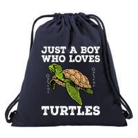 Cool Turtle Design For Boy Sea Turtle Animal Lover Drawstring Bag