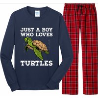 Cool Turtle Design For Boy Sea Turtle Animal Lover Long Sleeve Pajama Set