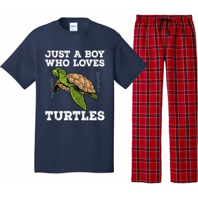 Cool Turtle Design For Boy Sea Turtle Animal Lover Pajama Set