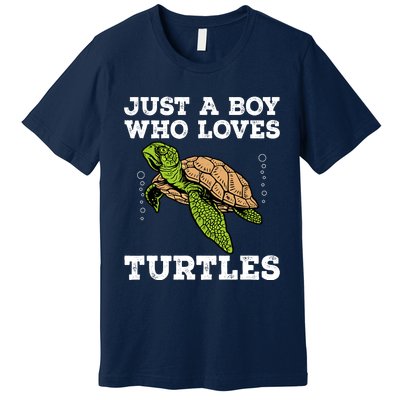 Cool Turtle Design For Boy Sea Turtle Animal Lover Premium T-Shirt