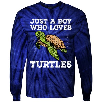 Cool Turtle Design For Boy Sea Turtle Animal Lover Tie-Dye Long Sleeve Shirt